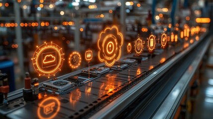 Smart factory automation, digital transformation, industry 4.0.