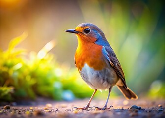 Obraz premium Majestic Bird Standing on Ground, Copy Space, Wildlife Photography