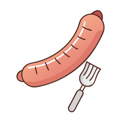 sausage bratwurst vector icon, sausage bratwurst vector illustration - simple illustration of sausage bratwurst, perfect for logos sausage bratwurst 