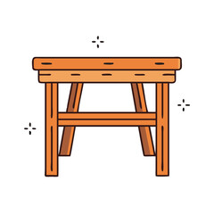 wooden beer table vector icon, wooden beer table vector illustration - simple illustration of wooden beer table, perfect for logos wooden beer table 