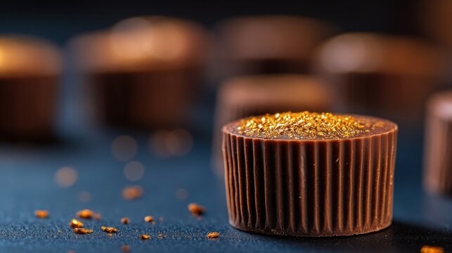 Gourmet Chocolate with Golden Dust