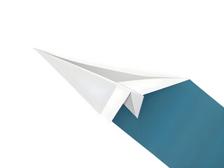 Paper Airplane in Flight, on transparent PNG background
