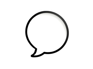 Speech Bubble on Black, on transparent PNG background