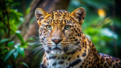 Fototapeta premium Majestic Far Eastern Leopard Portrait: Candid Wildlife Photography