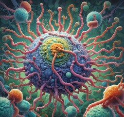 Obraz premium Illustration of bacteria.