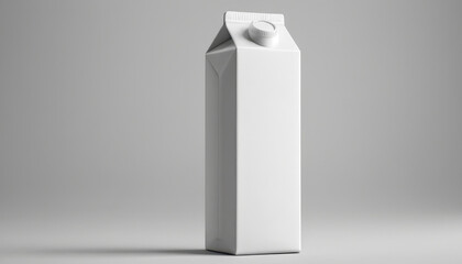 Black and white milk carton on minimalist background