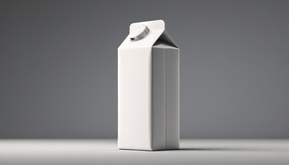 Black and white milk carton on minimalist background
