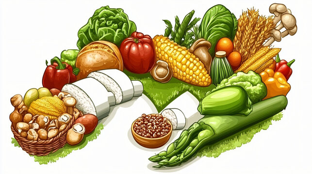 A colorful flowchart showing the stages of proper food handling from storage to cooking, used as an educational tool, selective focus on the flowchart, copy space for text, ultra HD, 