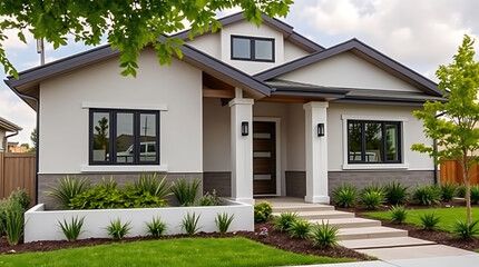 Modern Dream Home Exterior: Contemporary Architecture and Landscaping Design