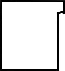 Outline Contour Map of the Cottle County/ Texas/ United States of America 