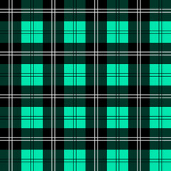 Dark Green Tartan Seamless Pattern Checkered Background
