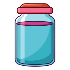 glass jar with caviar