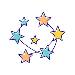 starry sky representing unity vector icon, starry sky representing unity vector illustration - simple illustration of starry sky representing unity, perfect for logos and icons