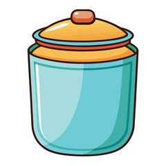 illustration of a jar with a lid