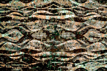 Geometrical Carpet abstract Pattern in high definition texture isolated on white canvas with trending colors
