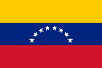 venezuela national simple flag, venezuelan state flag vector illustration