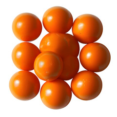 Arrangement of Fresh and Ripe Tomatoes on a Plain Background
