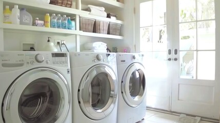 view of washing machine inside the house