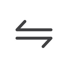 arrows data transfer icon Simple outline vector logo