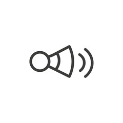 Car horn icon Simple outline vector logo