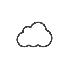 Cloud icon Simple outline vector logo