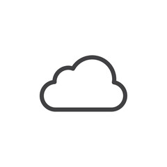 Cloud icon Simple outline vector logo