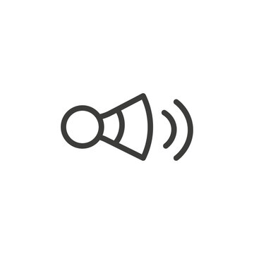 recommend clip art: Car horn icon Simple outline vector logo