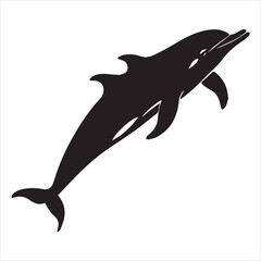 silhouette of a dolphin