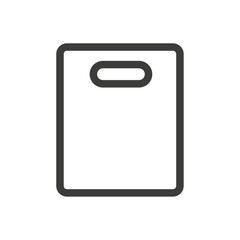 Cutting board icon Simple outline vector logo