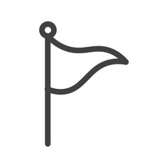 flag icon Simple outline vector logo
