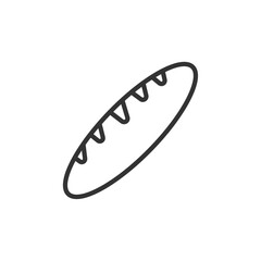 French baguette icon Simple outline vector logo