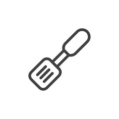 Kitchen spatula icon Simple outline vector logo