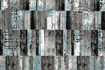 Geometrical Carpet abstract Pattern in high definition texture isolated on white canvas with trending colors
