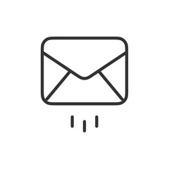 Outgoing mail icon Simple outline vector logo