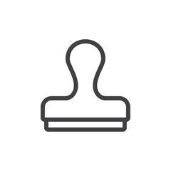 Stamp icon Simple outline vector logo