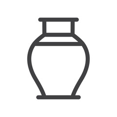 Vase icon Simple outline vector logo