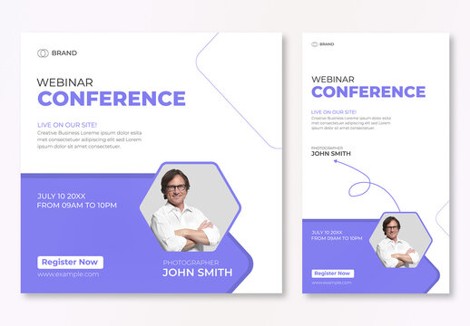 Professional Webinar Social Media Post Layout