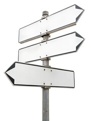 Obraz premium left and right direction sign on road