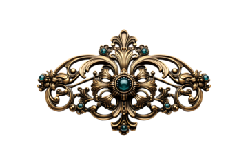 Brass Bracket on transparent background.