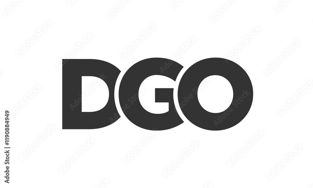 Fototapete DGO logo design template with strong and modern bold text. Initial based vector logotype featuring simple and minimal typography. Trendy company identity.