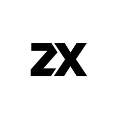 Letter Z and X, ZX logo design template. Minimal monogram initial based logotype.