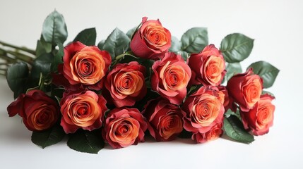 Obraz premium Bunch of vibrant red roses arranged in a bouquet showcasing natural beauty and elegance valentine day