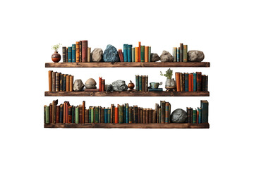 Book Shelves on transparent background.