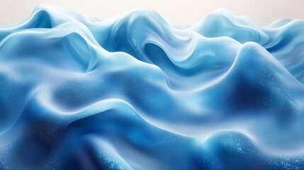 Fototapeta premium Abstract Flowing Blue Waves. Generative AI