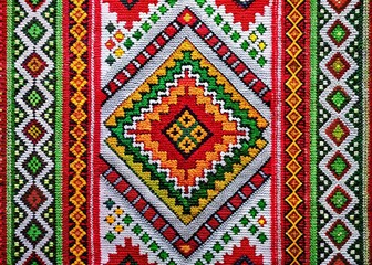 Minimalist Bulgarian Shevitsa Pattern:  Elegant Folk Art Textile Design