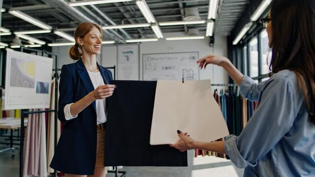 Creative Textile Consultant Guiding Client