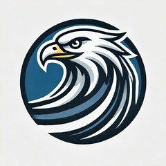 Obraz premium eagle logo illustration side view