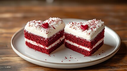 Heart-shaped cake for valentines