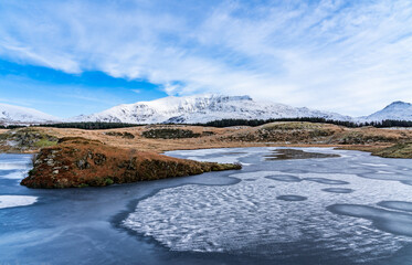 winter in Snowdonia national park Uk