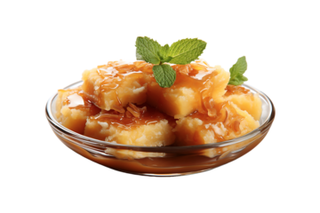 Badam Halwa on transparent background.